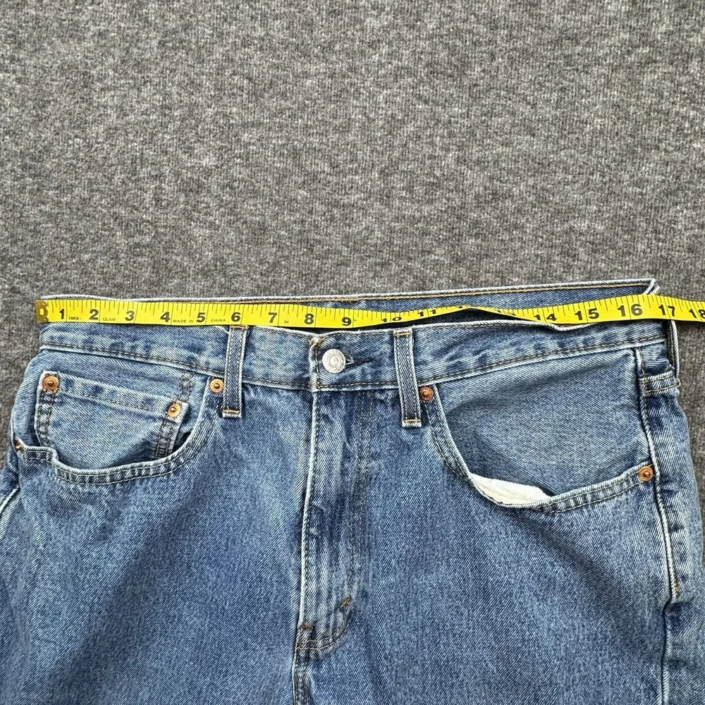 Levi 550 Jeans Mens 34x32 Blue Relaxed Fit Tapered Leg Casual Classic Denim Work